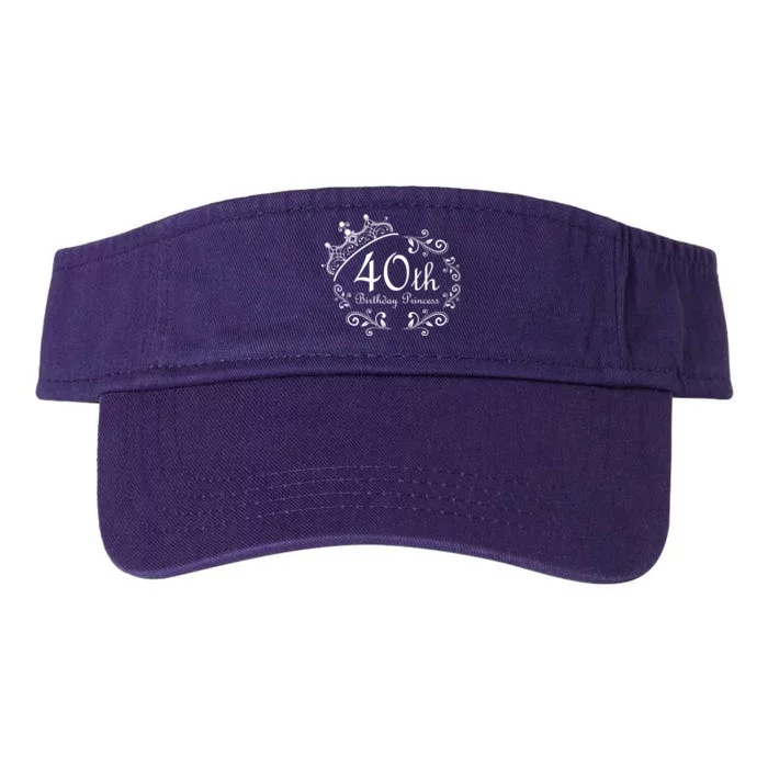 40th Birthday Princess Valucap Bio-Washed Visor