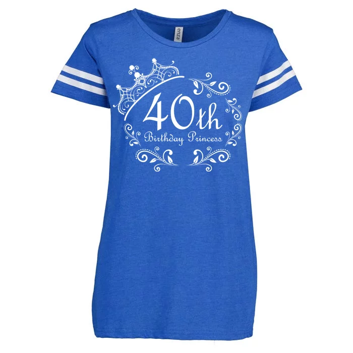 40th Birthday Princess Enza Ladies Jersey Football T-Shirt