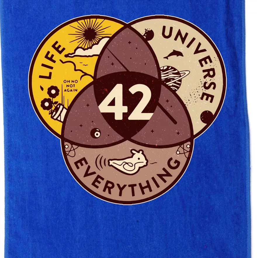 42 Answers To Life Universe Everything Hitchhikers Galaxy Guide Platinum Collection Golf Towel