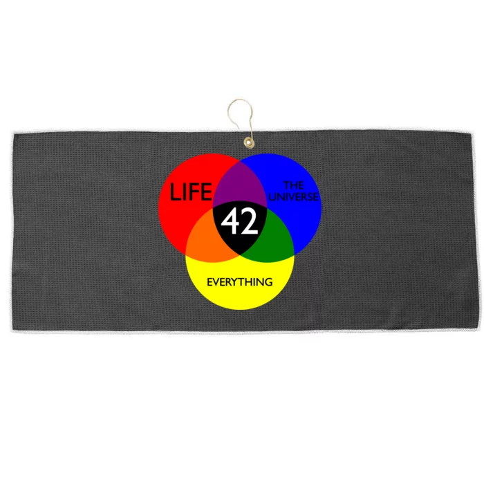 42 The Answer To Life Universe And Everything Large Microfiber Waffle Golf Towel