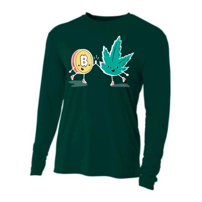 420 Bitcoin Cooling Performance Long Sleeve Crew