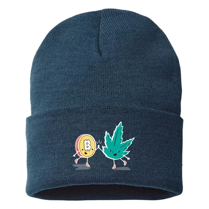 420 Bitcoin Sustainable Knit Beanie