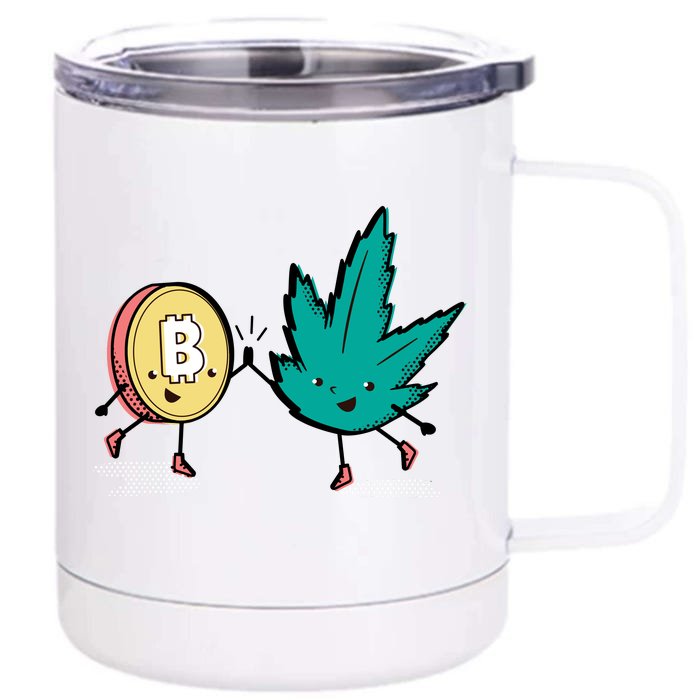 420 Bitcoin Front & Back 12oz Stainless Steel Tumbler Cup