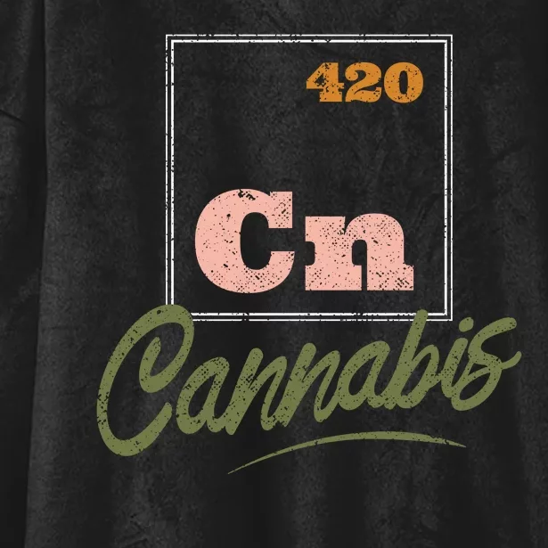 420 Cannabis Periodic Element Hooded Wearable Blanket