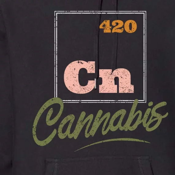 420 Cannabis Periodic Element Premium Hoodie