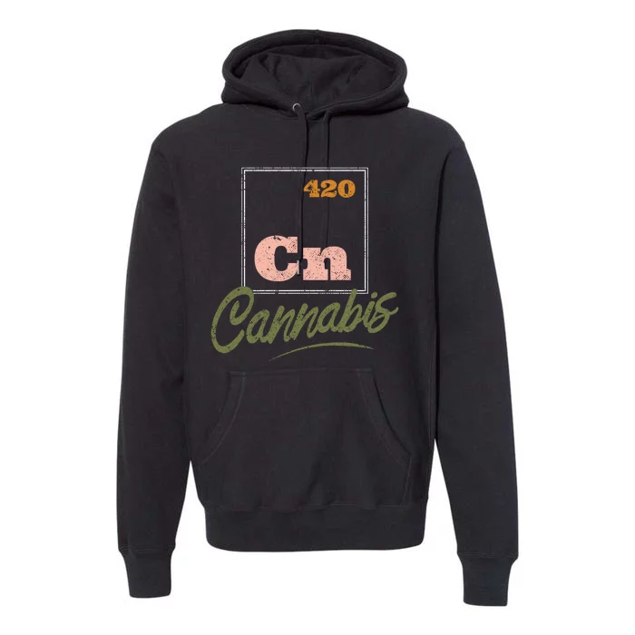 420 Cannabis Periodic Element Premium Hoodie