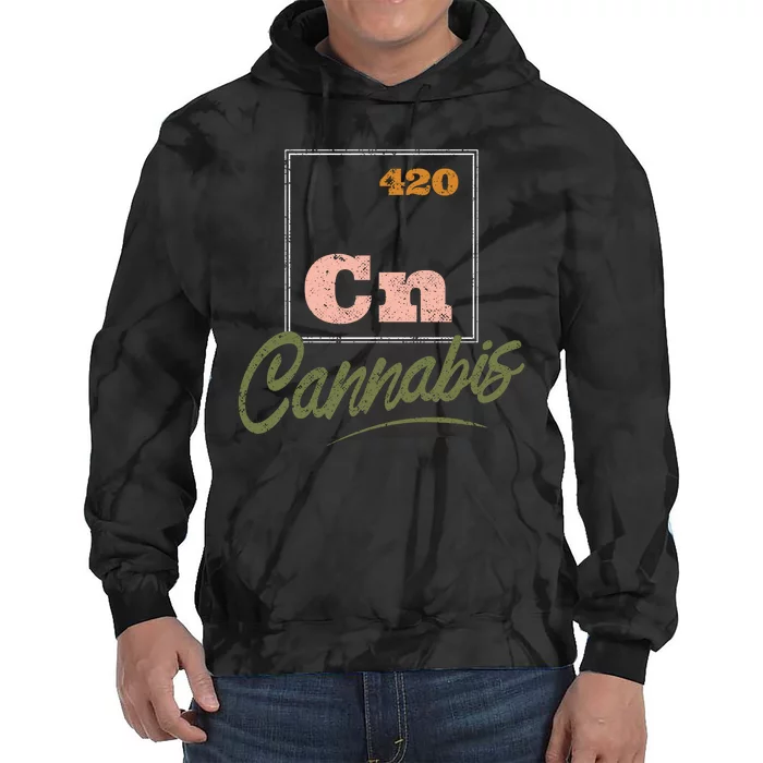 420 Cannabis Periodic Element Tie Dye Hoodie