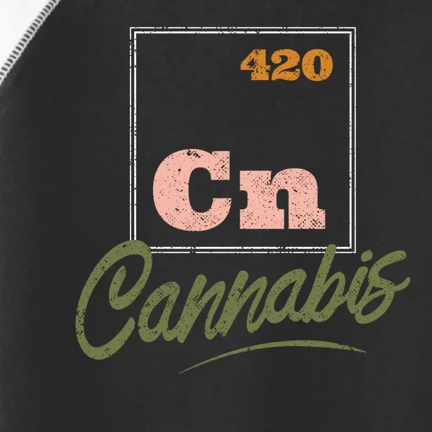 420 Cannabis Periodic Element Toddler Fine Jersey T-Shirt