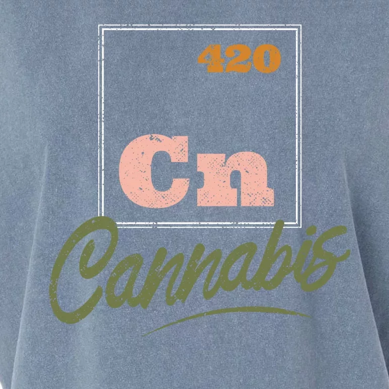 420 Cannabis Periodic Element Garment-Dyed Women's Muscle Tee