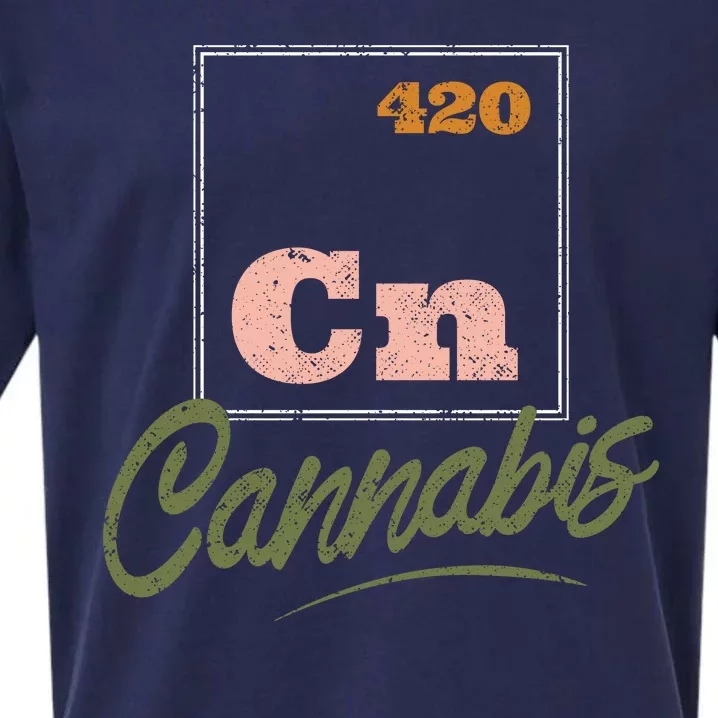 420 Cannabis Periodic Element Sueded Cloud Jersey T-Shirt