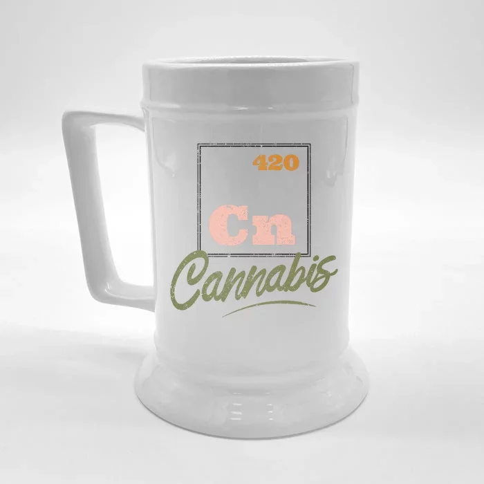 420 Cannabis Periodic Element Front & Back Beer Stein