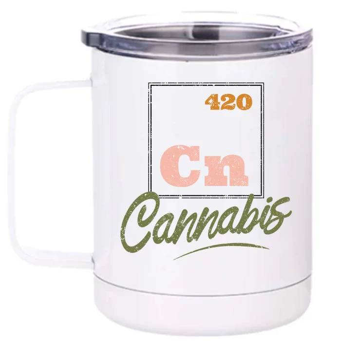 420 Cannabis Periodic Element Front & Back 12oz Stainless Steel Tumbler Cup