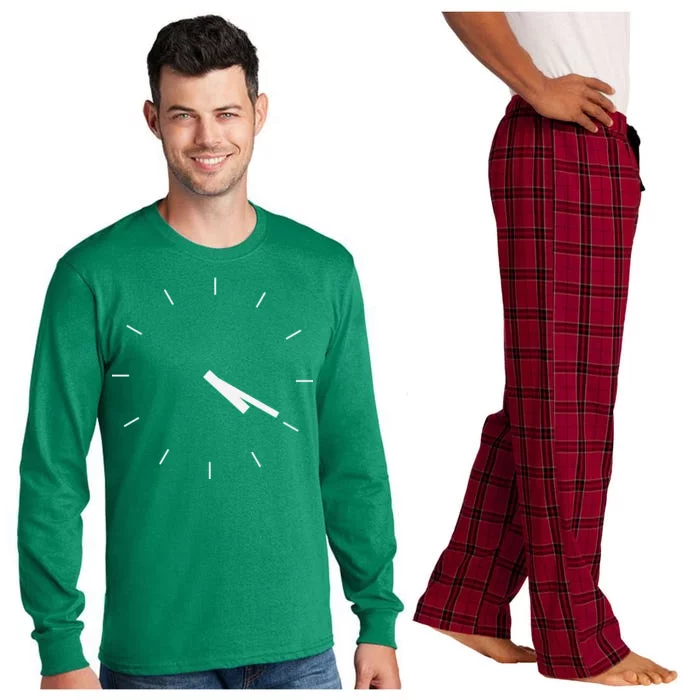 420 Funny Time Clock Long Sleeve Pajama Set