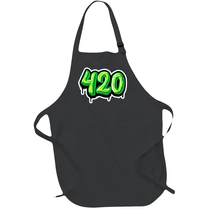 420 Graffiti Full-Length Apron With Pocket