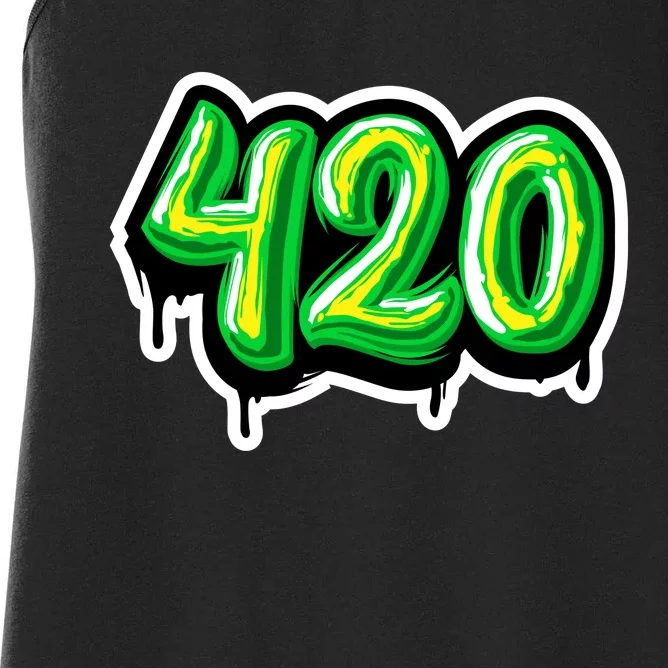 420 Graffiti Women's Racerback Tank