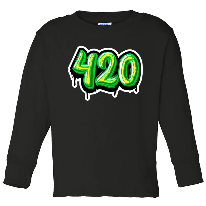 420 Graffiti Toddler Long Sleeve Shirt