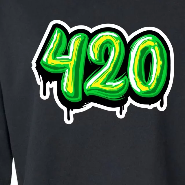 420 Graffiti Cropped Pullover Crew