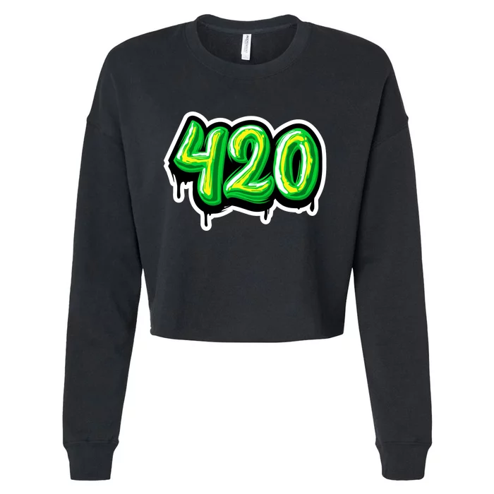 420 Graffiti Cropped Pullover Crew