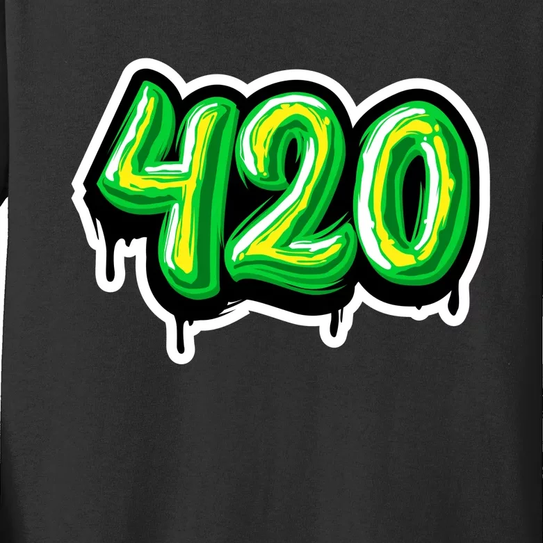 420 Graffiti Kids Long Sleeve Shirt