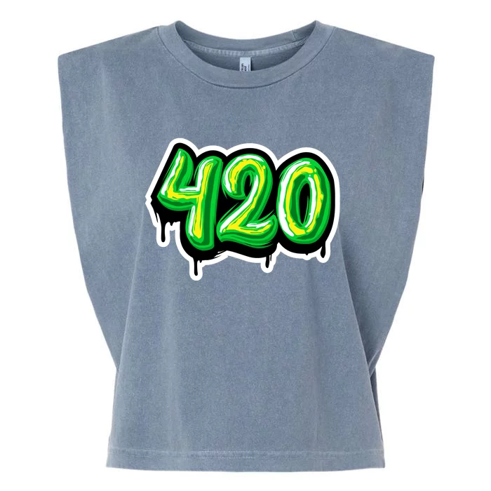 420 Graffiti Garment-Dyed Women's Muscle Tee