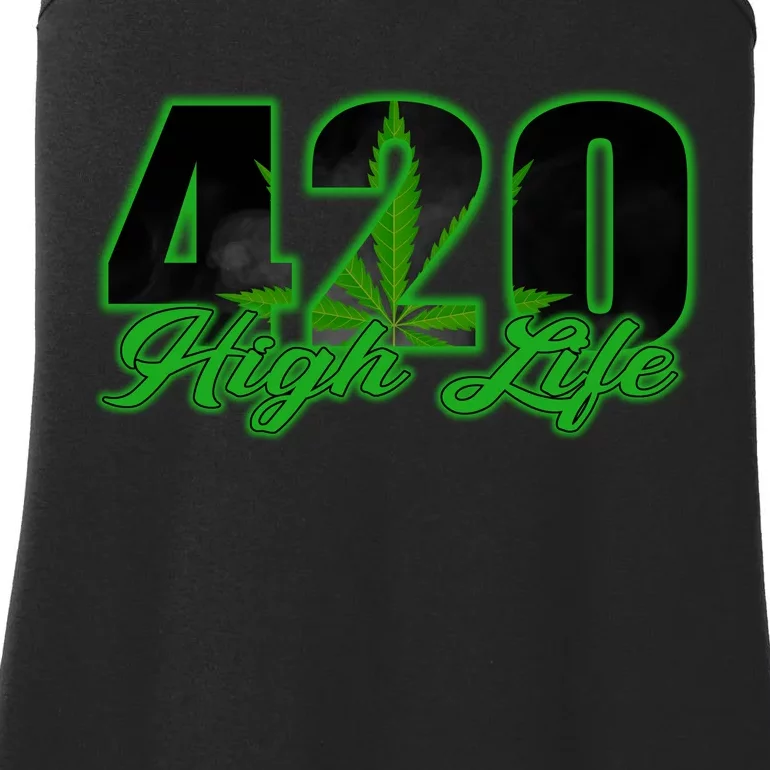 420 High Life Medical Marijuana Weed Ladies Essential Tank