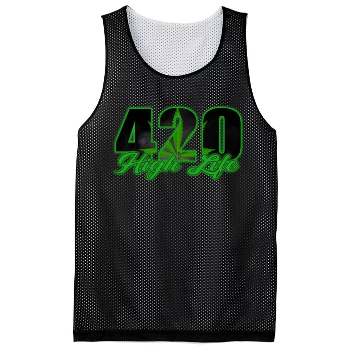 420 High Life Medical Marijuana Weed Mesh Reversible Basketball Jersey Tank