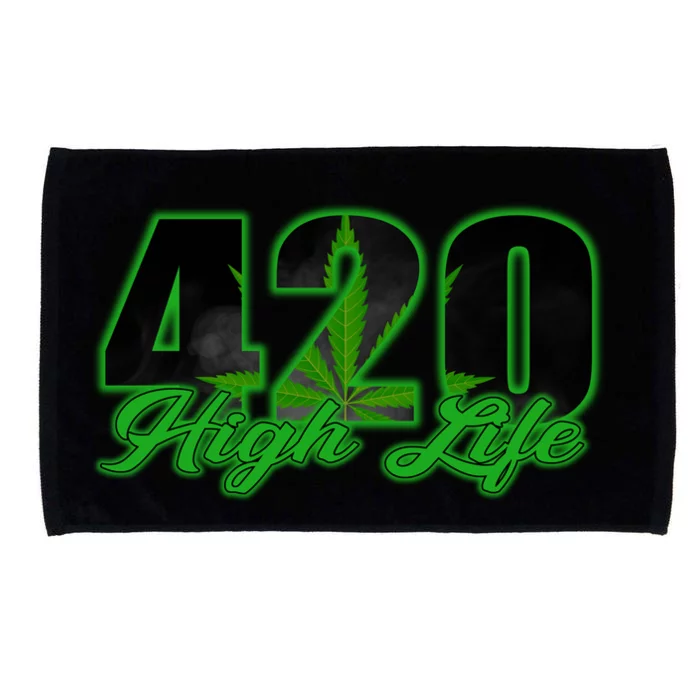 420 High Life Medical Marijuana Weed Microfiber Hand Towel