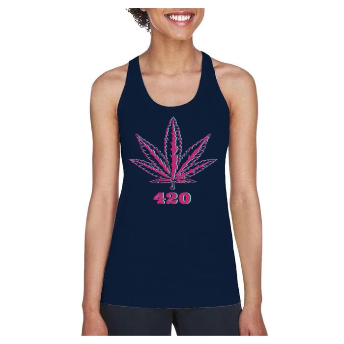 420 Leaf Women's Racerback Tank