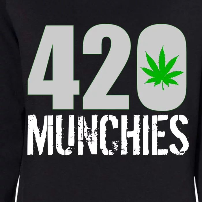 420 Munchies Weed Leaf Womens California Wash Sweatshirt