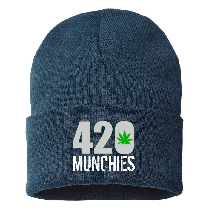 420 Munchies Weed Leaf Sustainable Knit Beanie