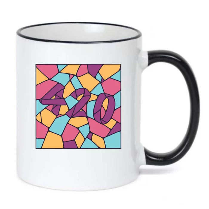 420 Stained Glass Black Color Changing Mug