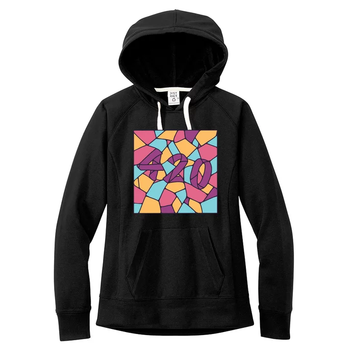 420 Stained Glass Women's Fleece Hoodie