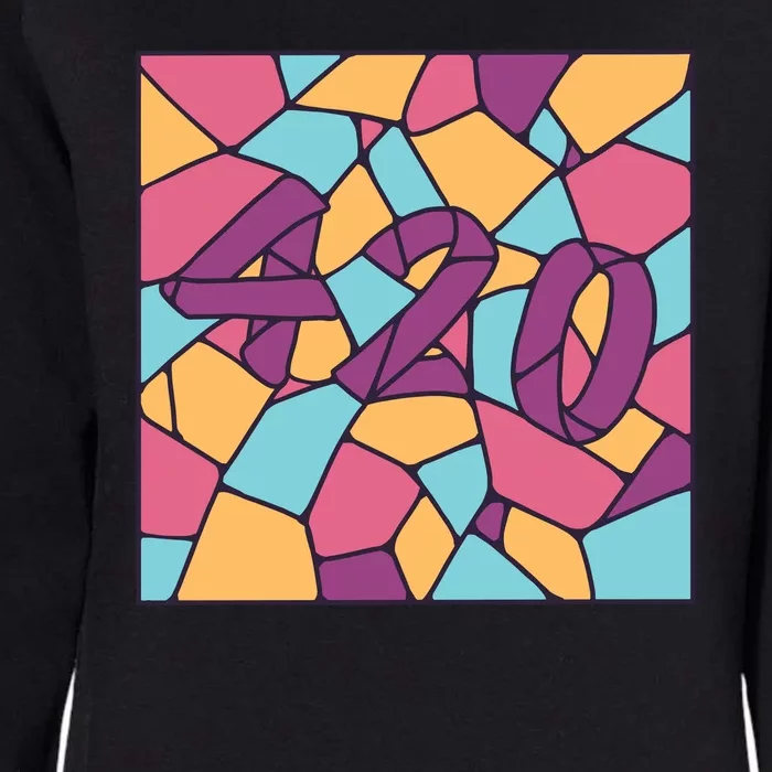 420 Stained Glass Womens California Wash Sweatshirt