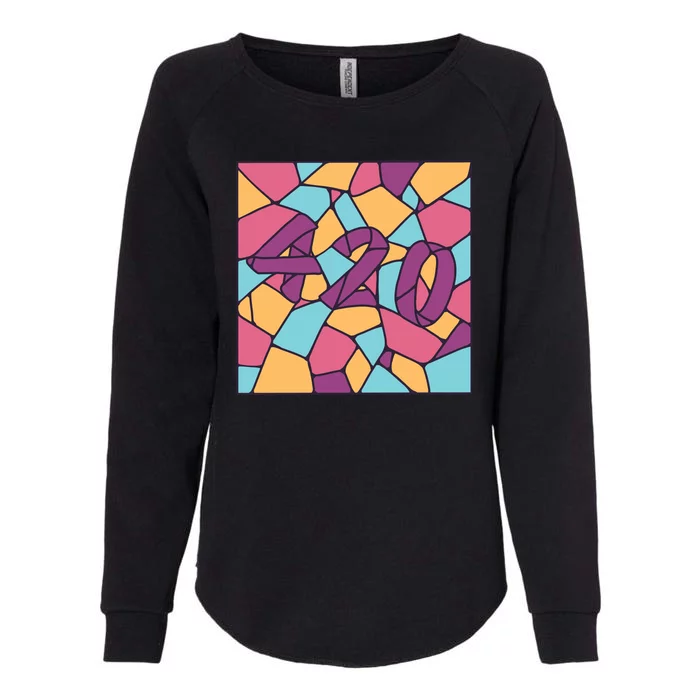 420 Stained Glass Womens California Wash Sweatshirt