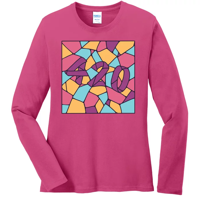 420 Stained Glass Ladies Long Sleeve Shirt