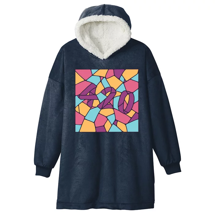 420 Stained Glass Hooded Wearable Blanket