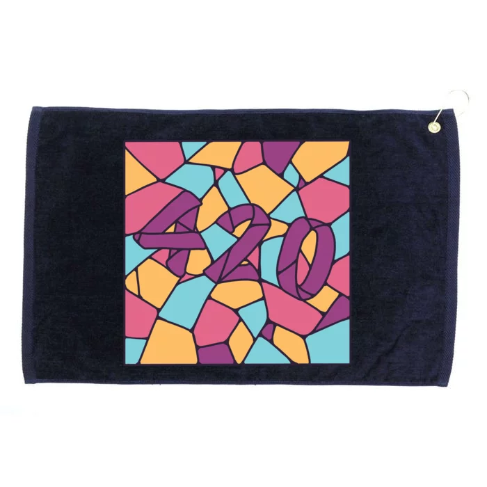 420 Stained Glass Grommeted Golf Towel