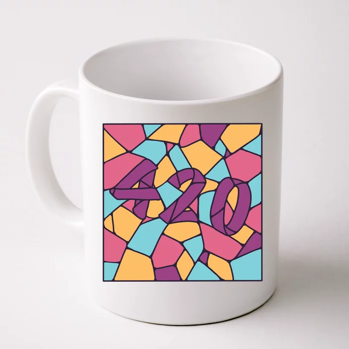 420 Stained Glass Front & Back Coffee Mug