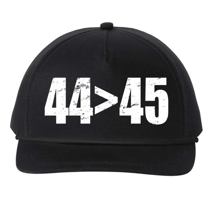 44 > 45 44th President is Greater Than The 45th Snapback Five-Panel Rope Hat