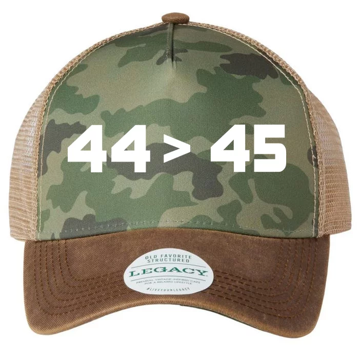 44 > 45 The 44th President is Greater Than 45th Legacy Tie Dye Trucker Hat