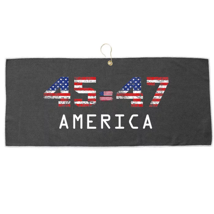 45 47 America Flag . Large Microfiber Waffle Golf Towel