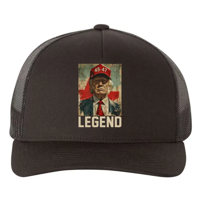 45 47 Donald Trump 2024 Legend Vintage Yupoong Adult 5-Panel Trucker Hat