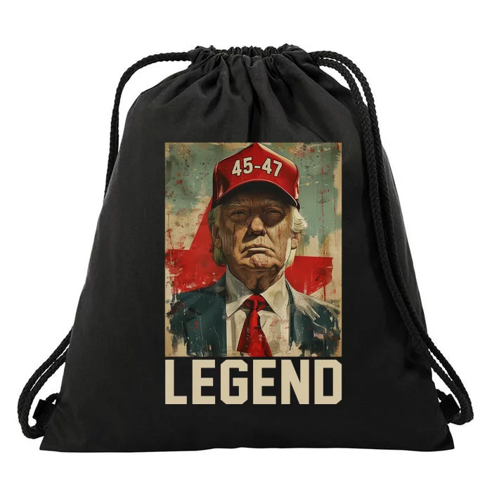 45 47 Donald Trump 2024 Legend Vintage Drawstring Bag