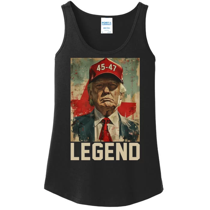 45 47 Donald Trump 2024 Legend Vintage Ladies Essential Tank