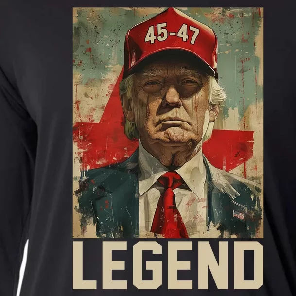 45 47 Donald Trump 2024 Legend Vintage Cooling Performance Long Sleeve Crew