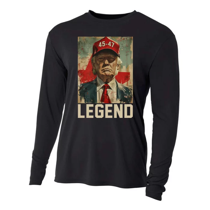 45 47 Donald Trump 2024 Legend Vintage Cooling Performance Long Sleeve Crew