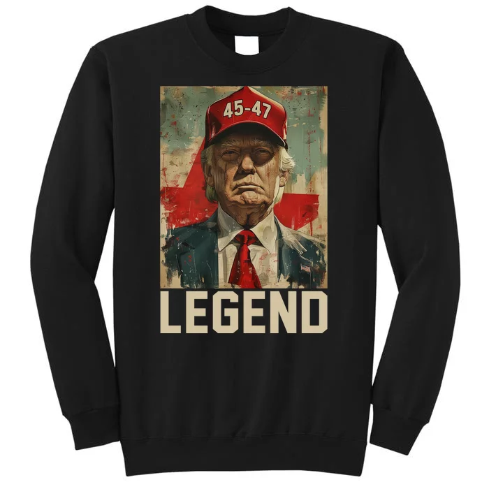 45 47 Donald Trump 2024 Legend Vintage Tall Sweatshirt