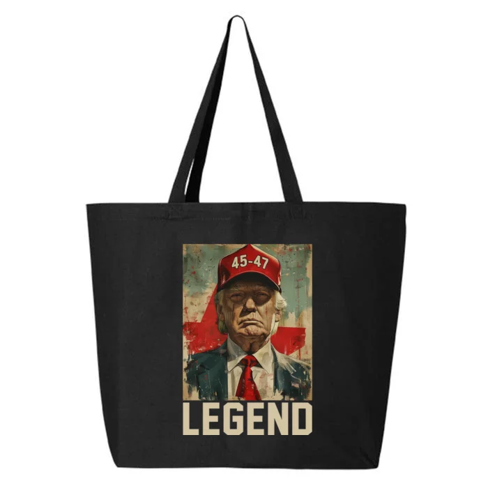 45 47 Donald Trump 2024 Legend Vintage 25L Jumbo Tote