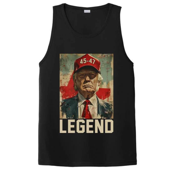 45 47 Donald Trump 2024 Legend Vintage Performance Tank