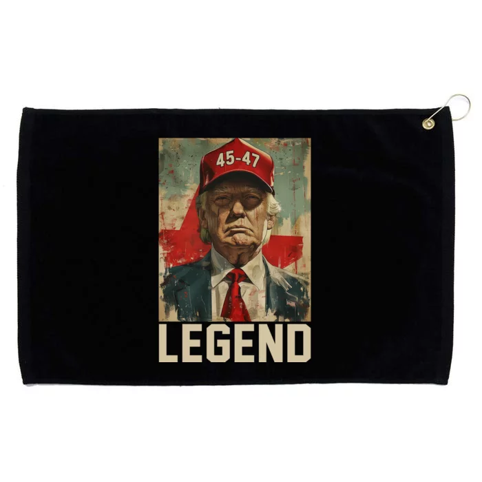 45 47 Donald Trump 2024 Legend Vintage Grommeted Golf Towel